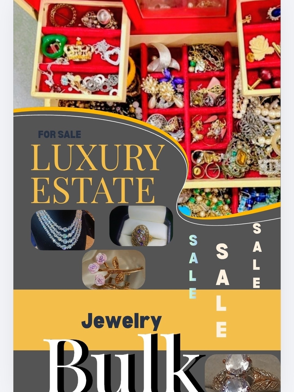 Luxury Estate Bulk Jewelry Collection - Gold and Multicolor